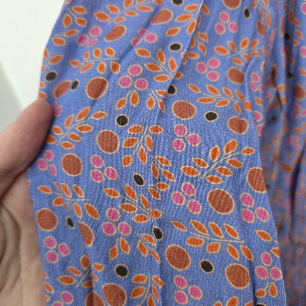 Free People Blue Blossom Baby Long Sleeve Boho Oversized Mini Dress Size M - Picture 4 of 10